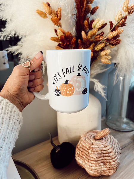 Its Fall Yall Coffee Mug Cute Fall Coffee Cups It's Fall Y'all Mug