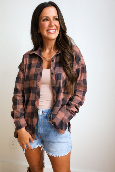 Ellie Cocoa Plaid Flannel