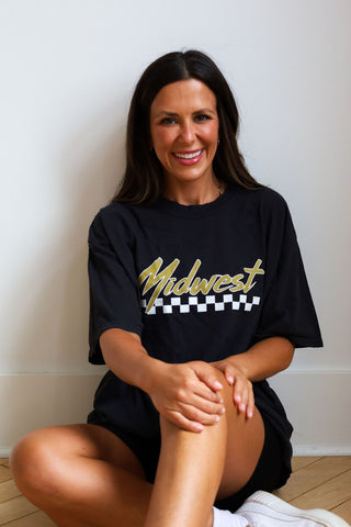 Oversized Midwest Graphic T-Shirt