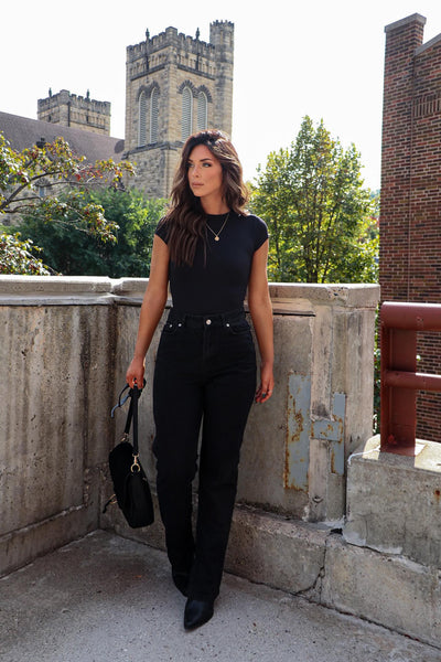 Basic Girl Black Bodysuit