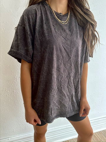 Mal Vintage Charcoal Tee