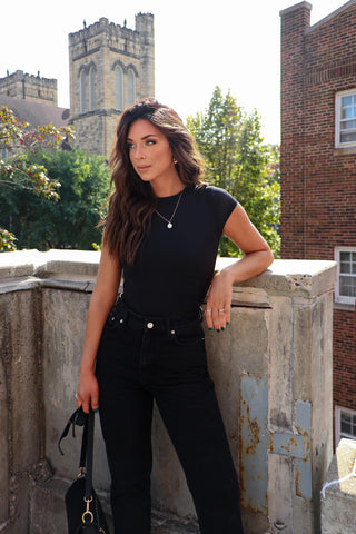 Basic Girl Black Bodysuit