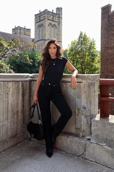 Basic Girl Black Bodysuit