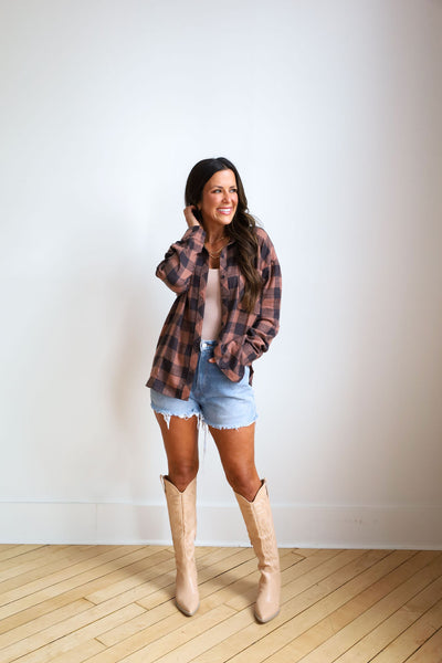 Ellie Cocoa Plaid Flannel