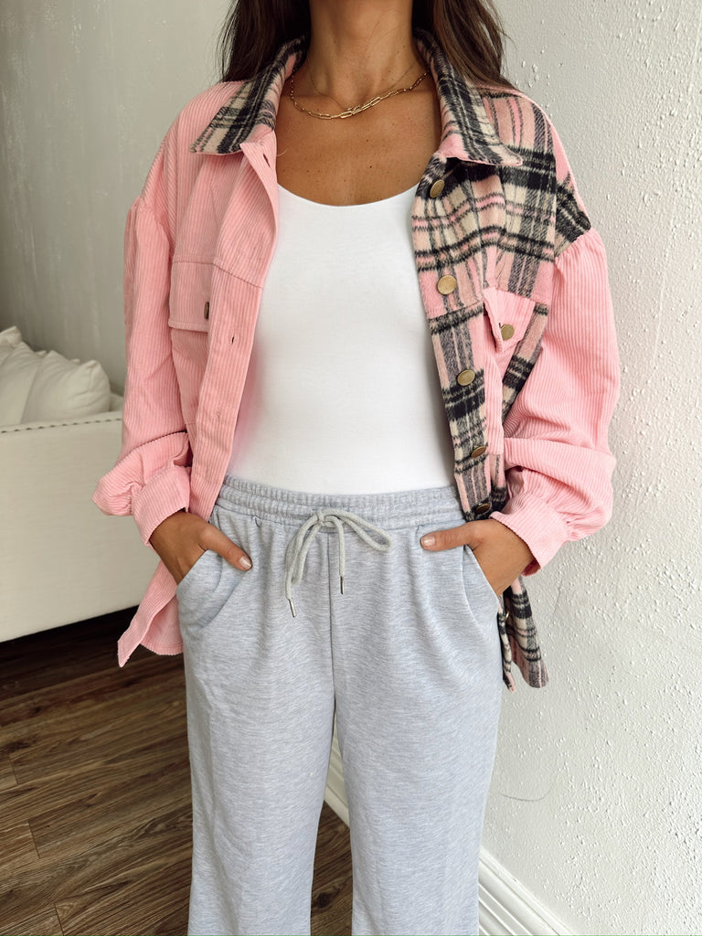 Bubble Pink Corduroy Jacket