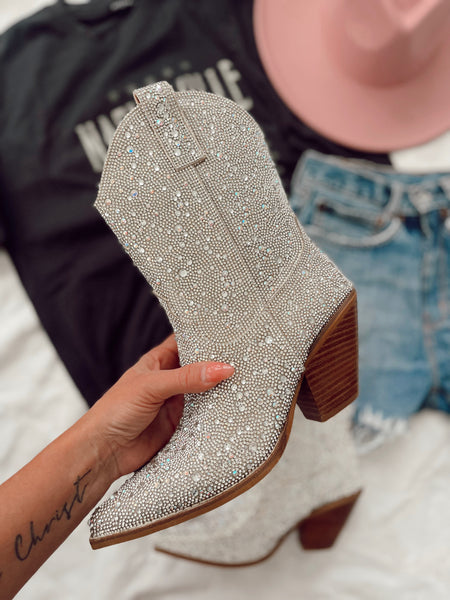 Glitter Sequin Cowgirl Boots
