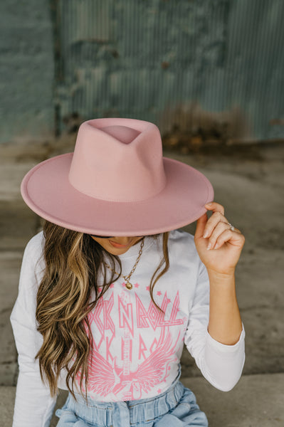 Lola Pink Wide Brim Hat