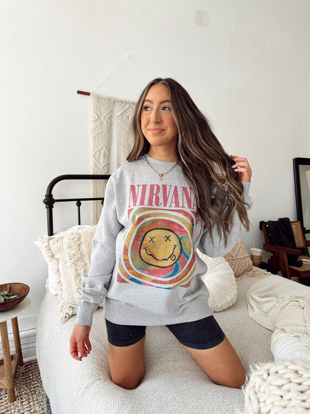 Nirvana Pink Graphic Sweatshirt