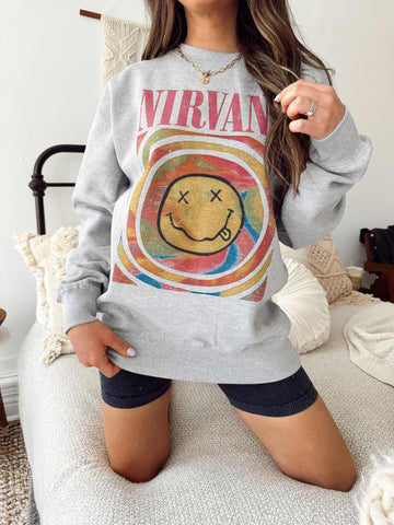 Nirvana Pink Graphic Sweatshirt