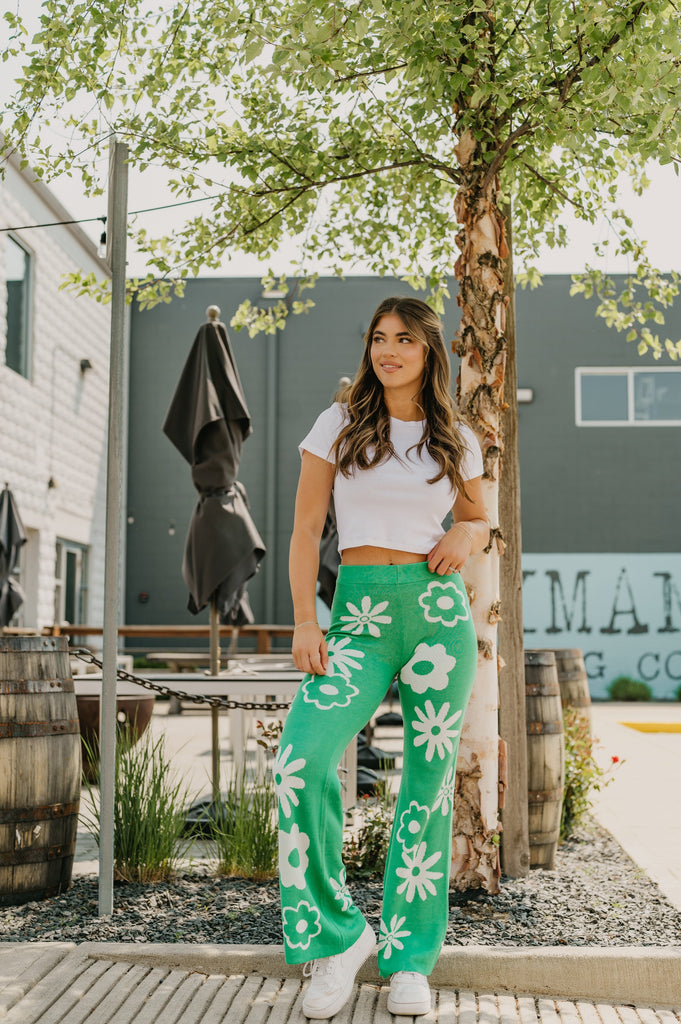 Wild Flower Green Pants