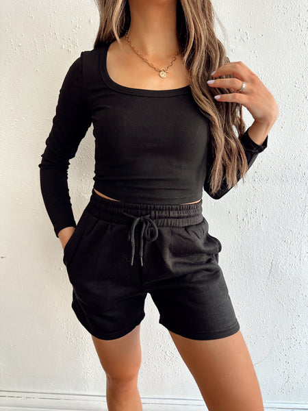 Good Karma Black Fitted Top