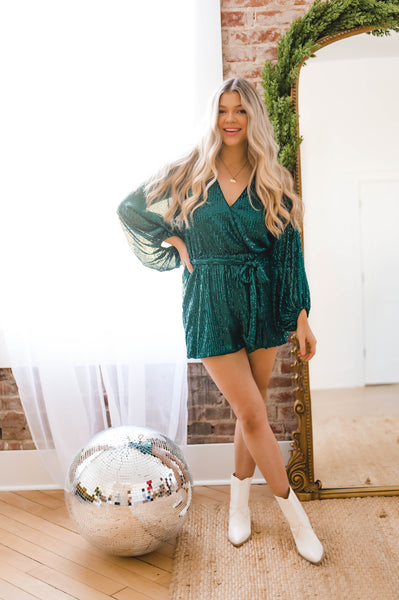She's The One Sequin Romper