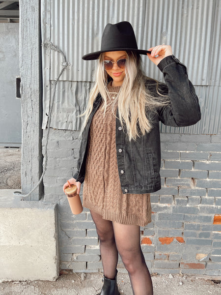 Cozy Vibes Brown Knit Sweater