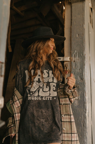 Vintage Black Nashville Graphic T-Shirt