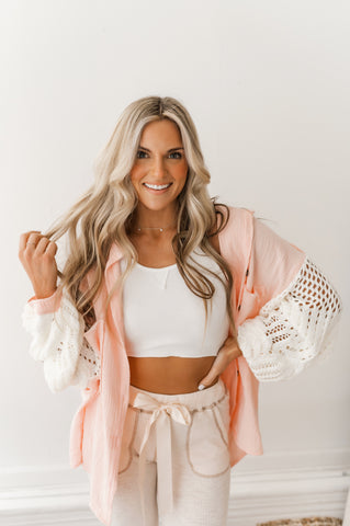 It’s All Peachy Knit Button Down