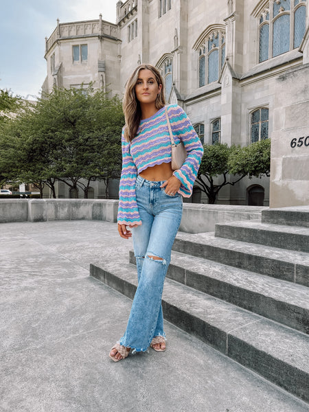 All About Pastels Cropped Knit