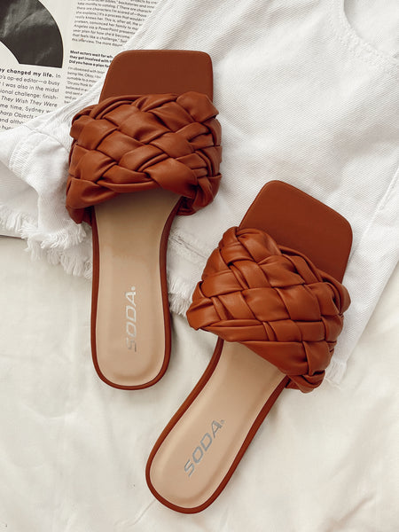 Charlee Tan Braided Sandals