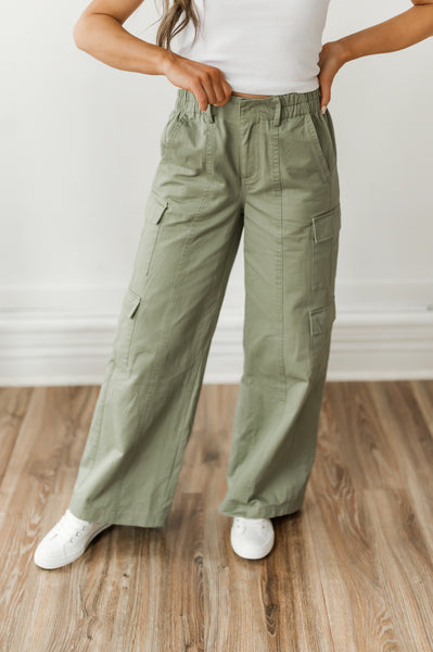 Trendy Girl Olive Cargo Pants