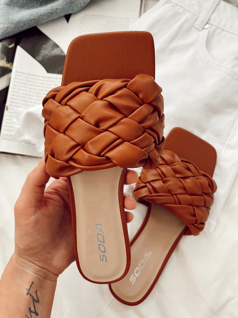 Charlee Tan Braided Sandals