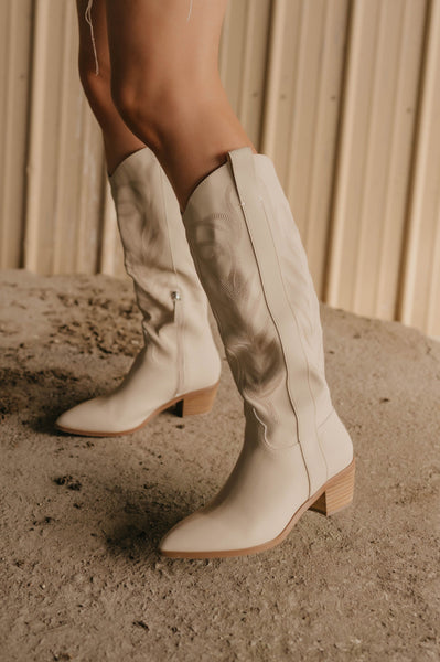 Rene Taupe Tall Western Boots
