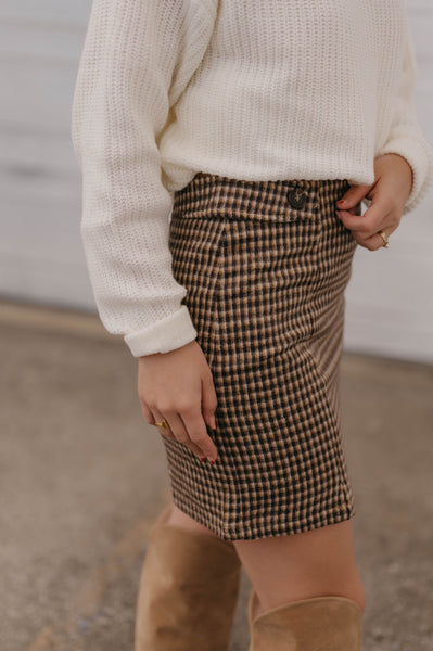 Trendy Girl Checkered Mini Skirt