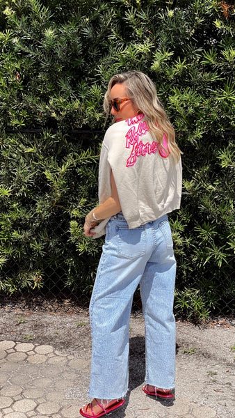 Hot Pink Rolling Stones Graphic Sweatshirt
