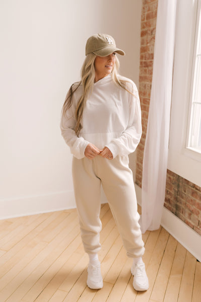 Casual Girl White Hoodie