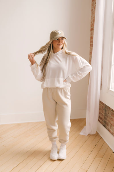 Casual Girl White Hoodie